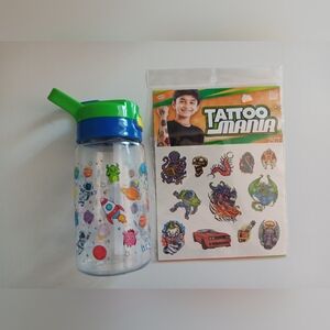 Boys Water Bottle & Tattoo Bundle